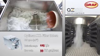 Graf Optimax XXL Rainwater Filter Flow Test 16 in [upl. by Yaresed]