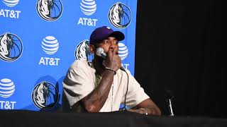 Dallas Mavs Kyrie Irving Postgame Interview vs Golden State Warriors April 2 2024 [upl. by Gardy]