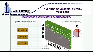 CÁLCULO DE MATERIALES PARA TARRAJEO [upl. by Elyrpa]