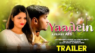 Yaadein  Trailer  A Short Film By AFS  Romance  Sad  Emotional  Poetry  Love  Short Movie [upl. by Anaert]