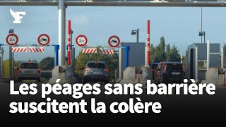 Des automobilistes vent debout contre les péages sans barrière [upl. by Attehcnoc81]