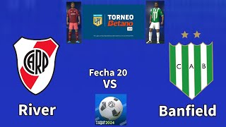 River vs BanfieldFecha 20Liga Betano 2024 Partidazo🔥 [upl. by Aikal]