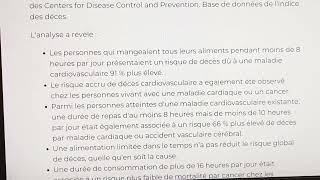 Le jeûne intermittent aidetil à mourir prématurément  part 2 [upl. by Juback]