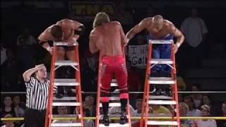 FULL MATCH AJ Styles vs Jerry Lynn vs Low Ki Triple Ladders [upl. by Leandra]