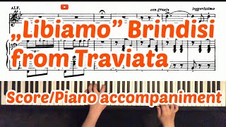 quotLibiamo elieti caliciquot Brindisi  Traviata  Karaoke  Piano Accompaniment  Verdi  Choice Piano [upl. by Jodee]