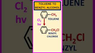 Toluene to benzyl alcohol shorts [upl. by Ikkiv]