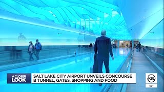 Salt Lake City airport opens muchanticipated river tunnel new Concourse B gates [upl. by Viradis882]