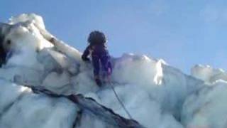 Ascenso Cara Sur Volcán Lanin escalada hielo [upl. by Enomis]