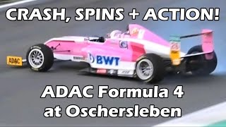 CRASH  ACTION ADAC Formula 4 at Oschersleben 2018 [upl. by Ihcehcu]