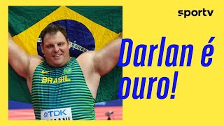 DARLAN ROMANI É CAMPEÃO MUNDIAL INDOOR NO ARREMESSO DE PESO  shorts  sportv [upl. by Leesen]