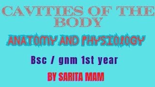 Cavities of the body  Anatomy and physiology  bsc  gnm 1st year [upl. by Hsina]