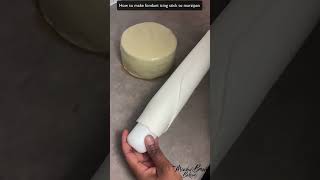 How to make fondant icing stick to marzipan  Covering a fruit cake with marzipan and fondant [upl. by Alger]