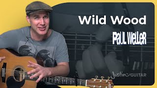 How to play Wild Wood by Paul Weller  Easy Guitar [upl. by Tallu]