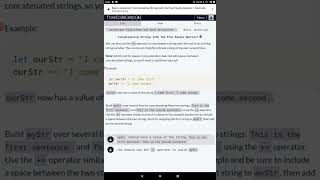 freeCodeCamp  ☑️Concatenating Strings with  Operator ☑️Constructing Strings with Variables  JS [upl. by Anev]