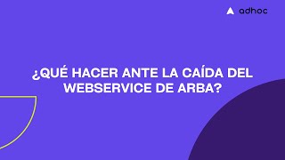 ⭐ ¿Qué hacer ante una caída del webservice de consulta de alícuotas de ARBA [upl. by Ellen]