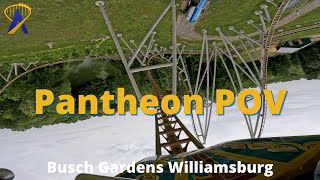 Pantheon 4K POV at Busch Gardens Williamsburg 2023 [upl. by Ericksen741]