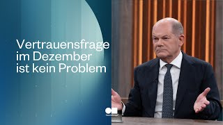 Scholz schließt Vertrauensfrage vor Weihnachten nicht aus  Caren Miosga [upl. by Remmer582]