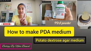 PDA potato dextrose agar medium l How to make PDA medium Biology By Neha Binwal viral biology [upl. by Mellette554]