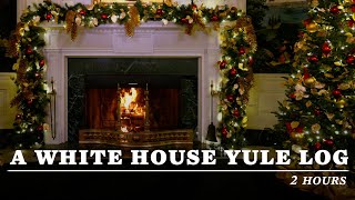 A White House Yule Log The Diplomatic Reception Room [upl. by Cicenia194]