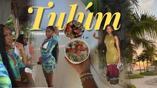 TULUM GIRLS TRIP TRAVEL VLOG  beach club cenote going out tulum restaurants [upl. by Admama149]