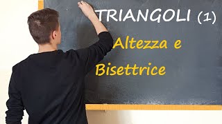 Classificazione dei Triangoli Altezza e bisettrice Ortocentro e incentro [upl. by Duffie795]