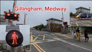 Gillingham Level Crossing Medway Kent [upl. by Lainad]