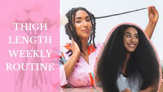 Thigh length Hair full week growth Routine [upl. by Prady]