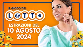 Estrazione in diretta del Gioco del Lotto e del Simbolotto di sabato 10 Agosto 2024 [upl. by Reve691]