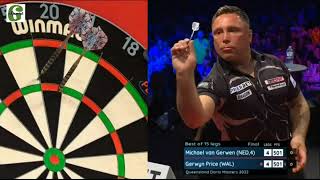 FULL MATCH MICHAEL VAN GERWEN vs GERWYN PRICE  Final  2022 Queensland Darts Masters [upl. by Marcelia]