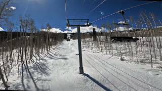 Two Creeks lift at Aspen Snowmass 2 March 2024 [upl. by Arrait]