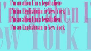 Englishman in New York Sting  LYRICS [upl. by Alim]