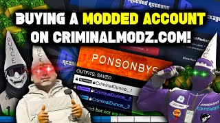 BUYING A MODDED ACCOUNT ON CRIMINALMODZCOM TO SEE IF THEY ARE LEGIT [upl. by Eisdnil949]