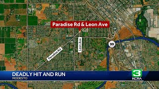 Pedestrian killed overnight in Modesto hitandrun [upl. by Nosniv309]