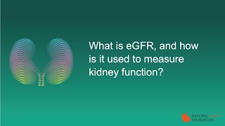 What is eGFR and how is it used to measure kidney function [upl. by Mal930]