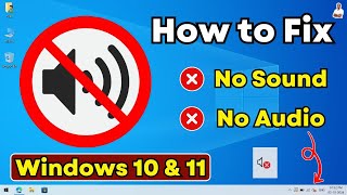 How to Fix SOUND or AUDIO Problems in Windows 10 amp 11  No Audio Device Installed or Found [upl. by Etyak]