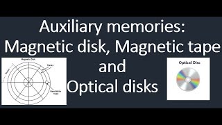 Auxiliary memories Magnetic disk Magnetic tape and Optical disks  Memory Organization in COA 43 [upl. by Hnacogn691]