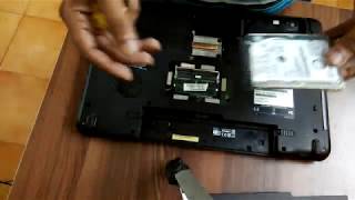 how to remove hard disk of toshiba satellite c660 laptop [upl. by Kassity]