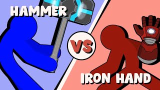 Supreme Duelist Stickman Animation Hammer vs IronHand [upl. by Ybbob]