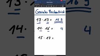 GENIALER MATHETRICK mathe MULTIPLIKATION tricks easy [upl. by Crotty]