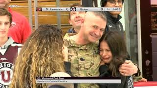 Union Hockey  Military Homecoming Surprise Nov 9 2019 [upl. by Enelrihs]