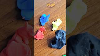 Plasticine color fight Tell me my channel subscribe art playclay slime shorts playcolor [upl. by Woolcott]