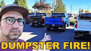 Dealers CANT SELL Overpriced TRUCKS 100000 Ford RAM amp Chevy So STUPID [upl. by Losyram]