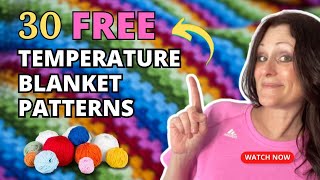 FREE CROCHET TEMPERATURE BLANKET PATTERNS  How to Make a Crochet Temperature Blanket [upl. by Eednam]