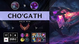 ChoGath Mid vs Malzahar  KR Grandmaster Patch 1412 [upl. by Yelkrab7]