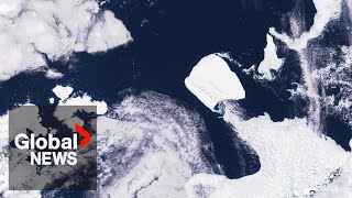 Worlds largest iceberg on the move from Antarctica [upl. by Acalia]