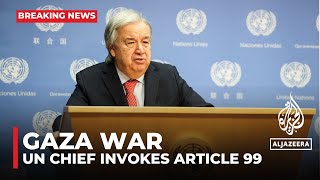 UN chief invokes Article 99 on Gaza in rare move [upl. by Elinad]