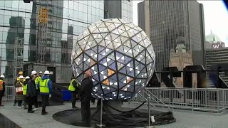 First look at Times Square ball ahead of New Years Eve celebrations [upl. by Sik]