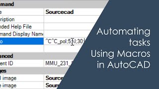 Automating tasks using Macros in AutoCAD [upl. by Rora]