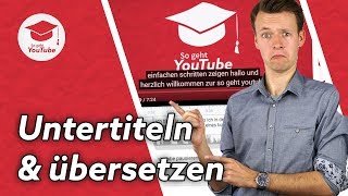 YouTube Untertitel  automatisch bearbeiten und übersetzen  WieGehtYouTube [upl. by Colbye72]