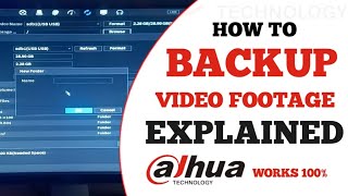 How To Backup CCTV Footage From Dahua DVR or NVR To Pen Drive Explained [upl. by Nrubyar]